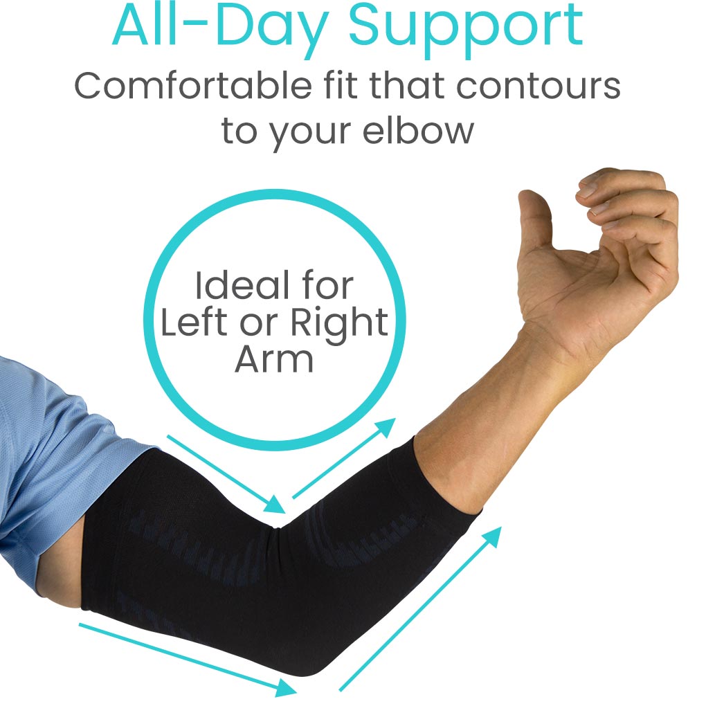 Elbow Compression Sleeve Black - Medium