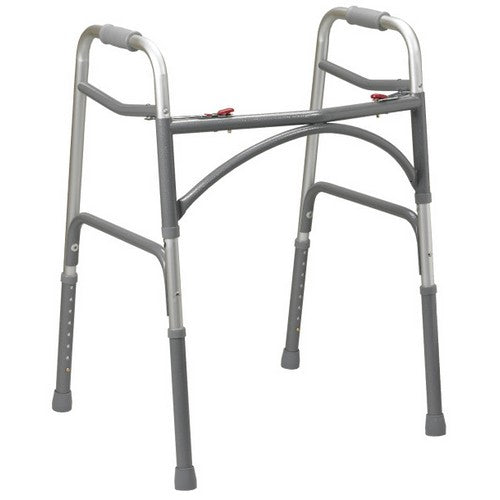 Drive Bariatric Aluminum Folding Walker, Two Button