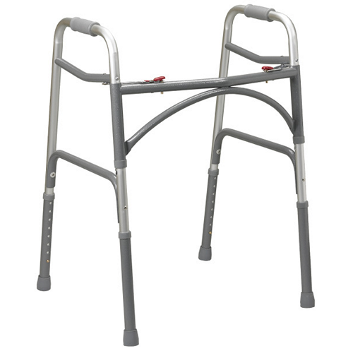 Drive Bariatric Aluminum Folding Walker, Two Button