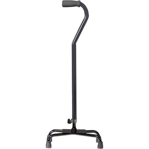 Drive Quad Cane, Large Base, Silver, 300lb