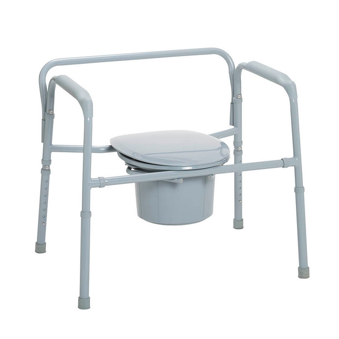 Drive Bariatric Folding Commode, 650 lbs.