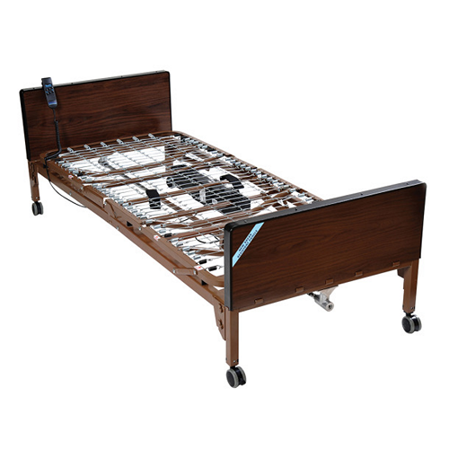 Drive Delta Ultra-Light 1000 Bed w/ Full Rails & Innerspring Mattress, Semi-Electric, Single Motor, 450 lbs.