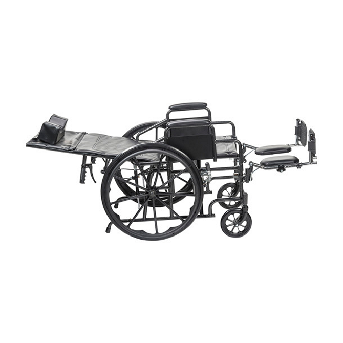 Drive Silver Sport Recliner, 18" (W) X 16" (D), Vinyl, Swing-Away Elevating Leg Rests, 300 lbs.