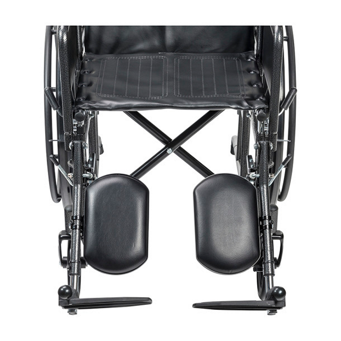 Drive Silver Sport Recliner, 18" (W) X 16" (D), Vinyl, Swing-Away Elevating Leg Rests, 300 lbs.