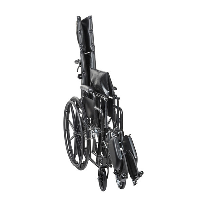 Drive Silver Sport Recliner, 18" (W) X 16" (D), Vinyl, Swing-Away Elevating Leg Rests, 300 lbs.