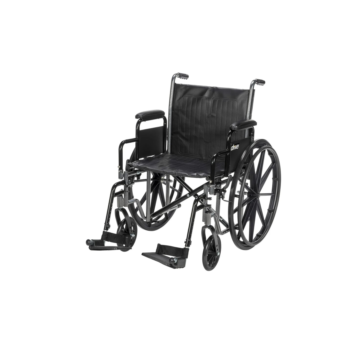 Drive Silver Sport 2 Wheelchair, Detachable Desk Arms, Swing-Away Footrests