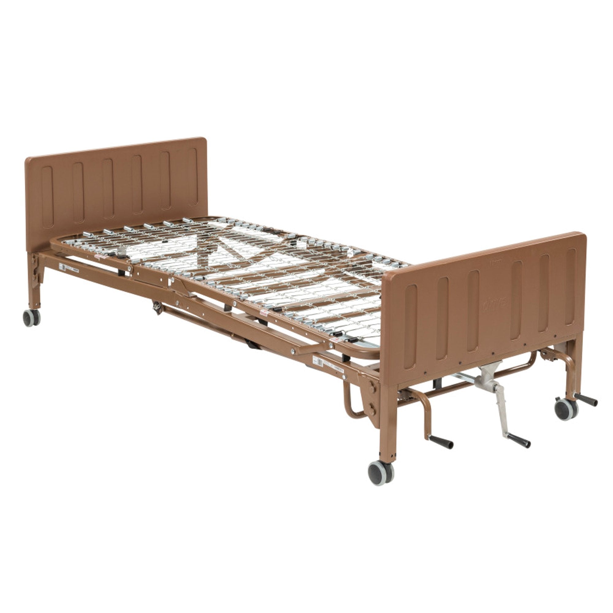 Hospital Bed with Full Rails Hand Crank Adjustable – CareFirstEquipments