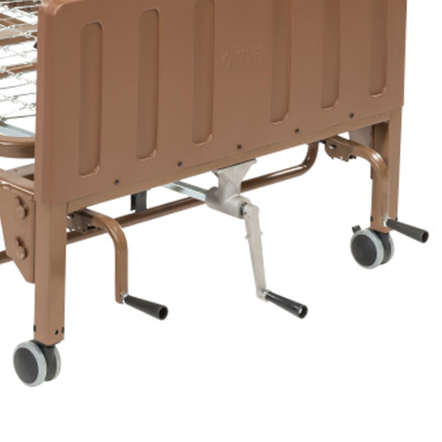 Hospital Bed with Full Rails Hand Crank Adjustable