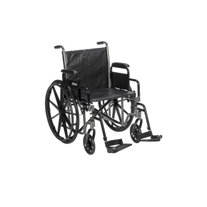 Drive Silver Sport 2 Wheelchair, Detachable Desk Arms, Swing-Away Footrests