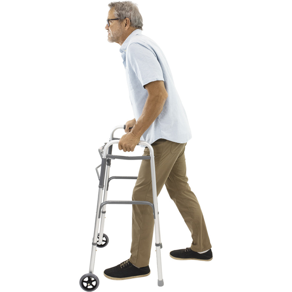 Lightweight Aluminum Walker with Wheels