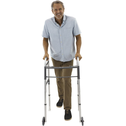 Lightweight Aluminum Walker with Wheels