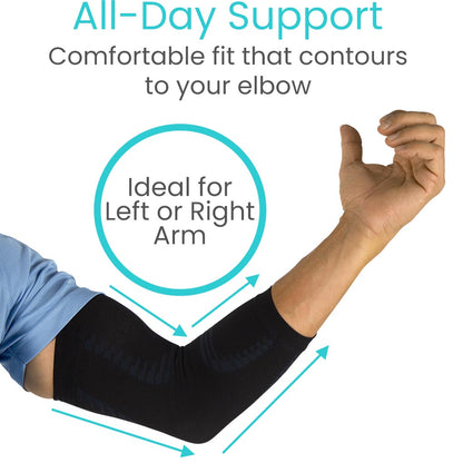 Elbow Compression Sleeve Black - Medium