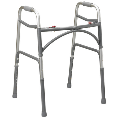 Drive Bariatric Aluminum Folding Walker, Two Button