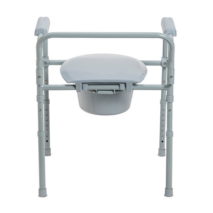 Drive Folding Steel Commode, Standard, Deep Seat, 350 lbs.