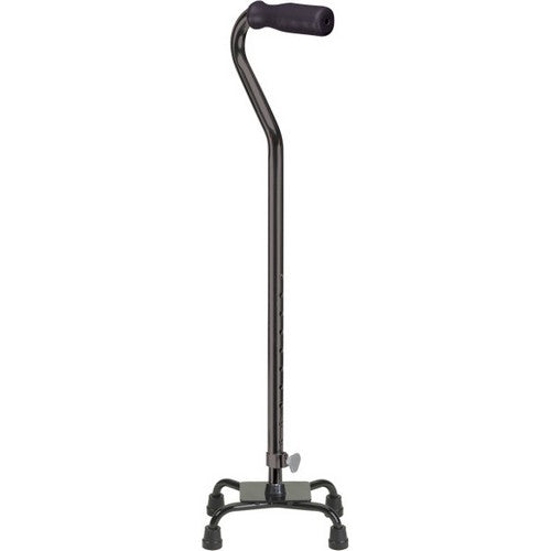 Drive Quad Cane, Small Base, Black ,Foam Grip