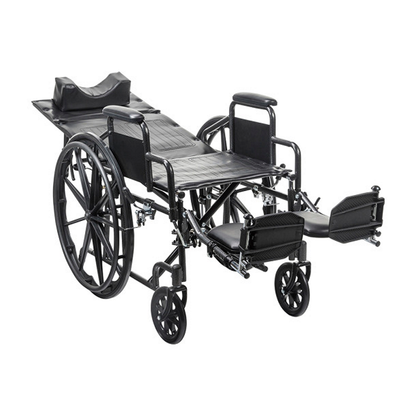Drive Silver Sport Recliner, 18" (W) X 16" (D), Vinyl, Swing-Away Elevating Leg Rests, 300 lbs.