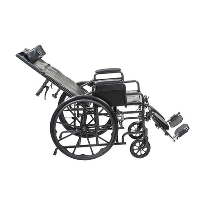 Drive Silver Sport Recliner, 18" (W) X 16" (D), Vinyl, Swing-Away Elevating Leg Rests, 300 lbs.
