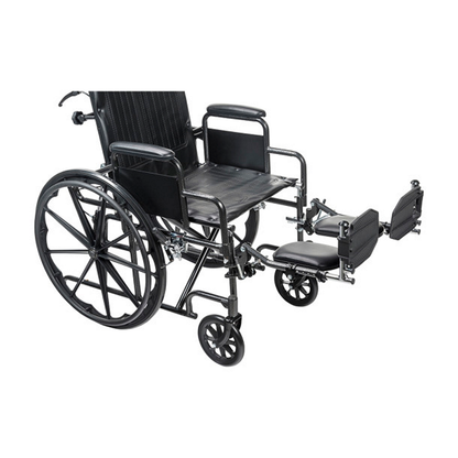 Drive Silver Sport Recliner, 18" (W) X 16" (D), Vinyl, Swing-Away Elevating Leg Rests, 300 lbs.